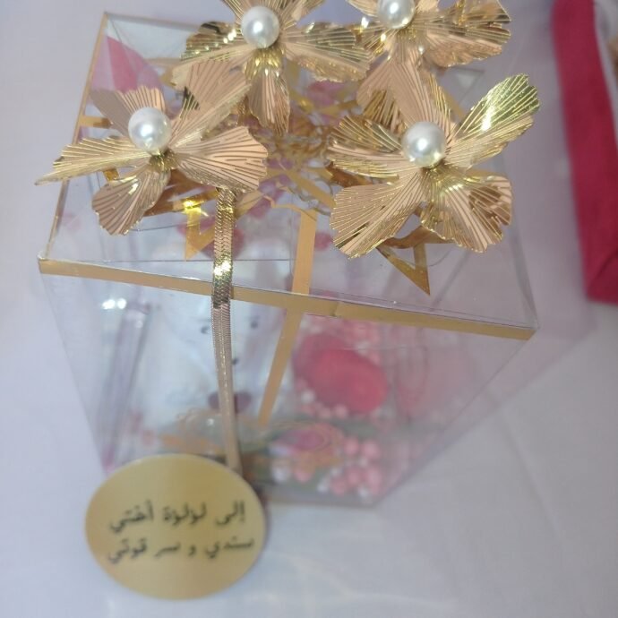 ⁦✨طقم زهرة الأركيد💮 3 بياس مرصع بالولو🦪✨⁩ - الصورة ⁦2⁩